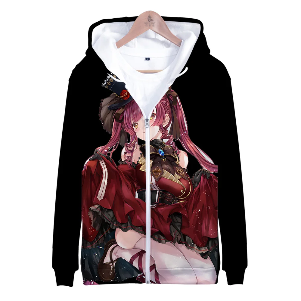 

HOLOLIVE VTuber Houshou Marine3D печать осень-зима праздничный страстный стиль Мужская/женская уличная одежда на молнии кавайный капюшон