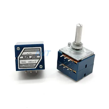 

20K ALPS RK27 Double Volume Potentiometer Dual 20KAx2 6pin Round Handle Rotary Switch