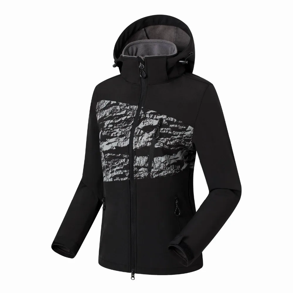 Women Softshell Jacket Hiking Jacket Windproof Water Repellent Outdoor Sport Mountain Riding Climbing Female Clothing New