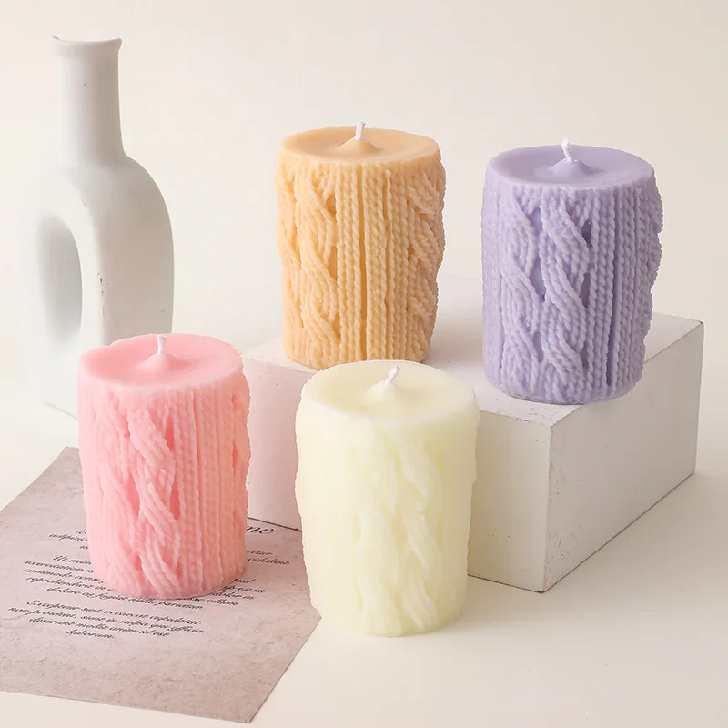 Woolen Candle Cylinder Woolen Room Decoration Woolen Aroma Candles