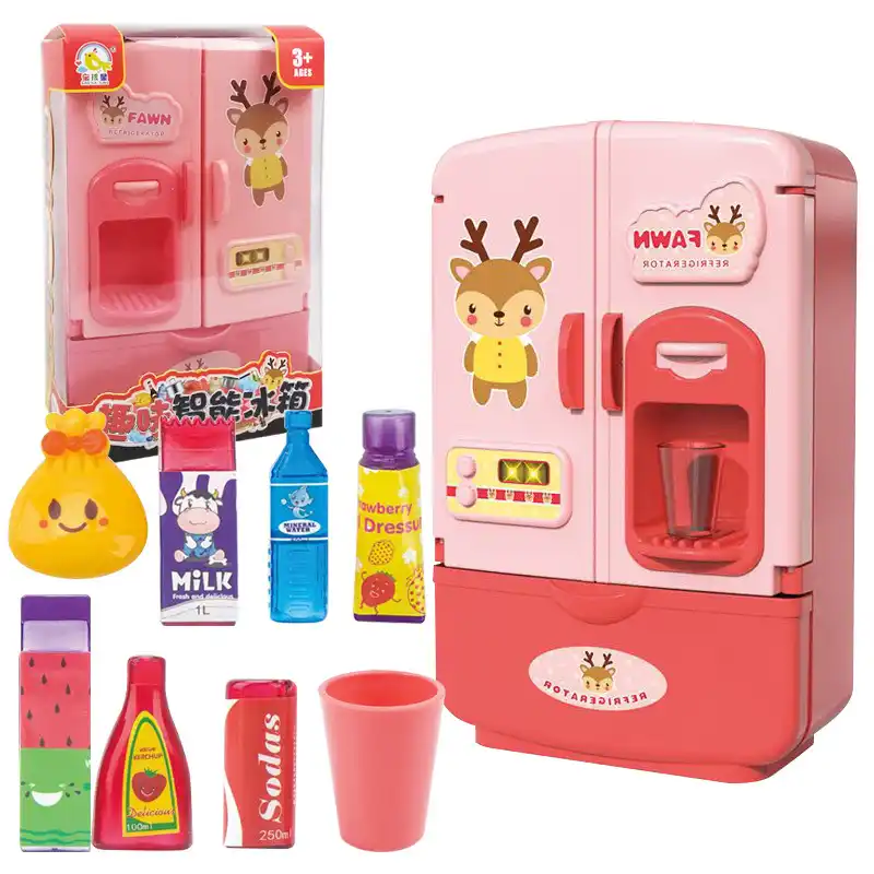 子供のままごとのおもちゃキッチンシミュレーション冷蔵庫のおもちゃ二重扉教育子供小型家電アプライアンスbrinquedosおもちゃ キッチン トイ Aliexpress