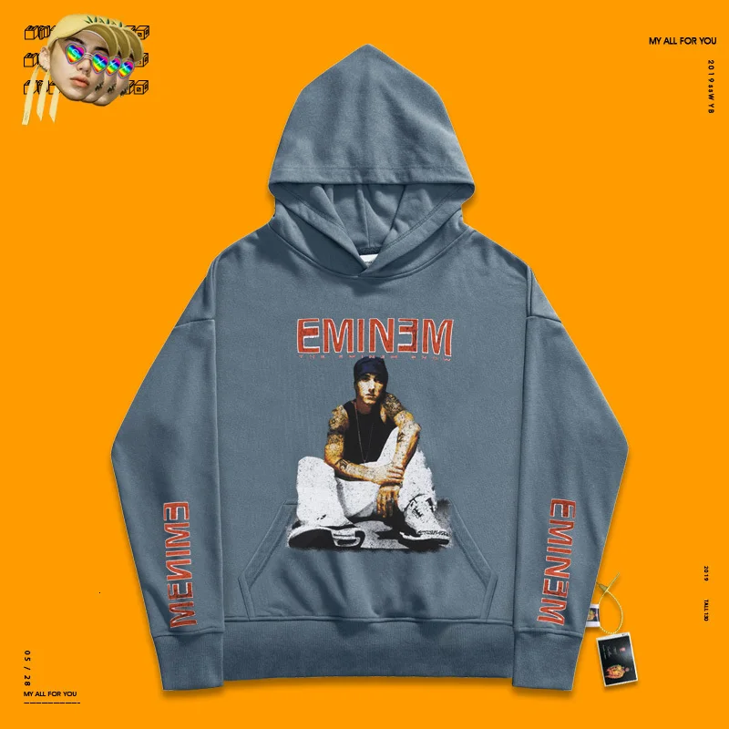 Пуловер с круглым вырезом, bboy rap, Новое поступление, самодельные уличные толстовки на заказ, худи для пары, Ins, модный принт, ткань, свободный стиль - Цвет: Cowboy blue