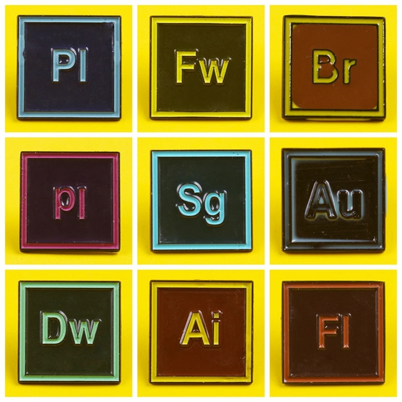 Цветной дизайн программного обеспечения Adobe AI LR AE PR фотошоп эмаль отворот крутые