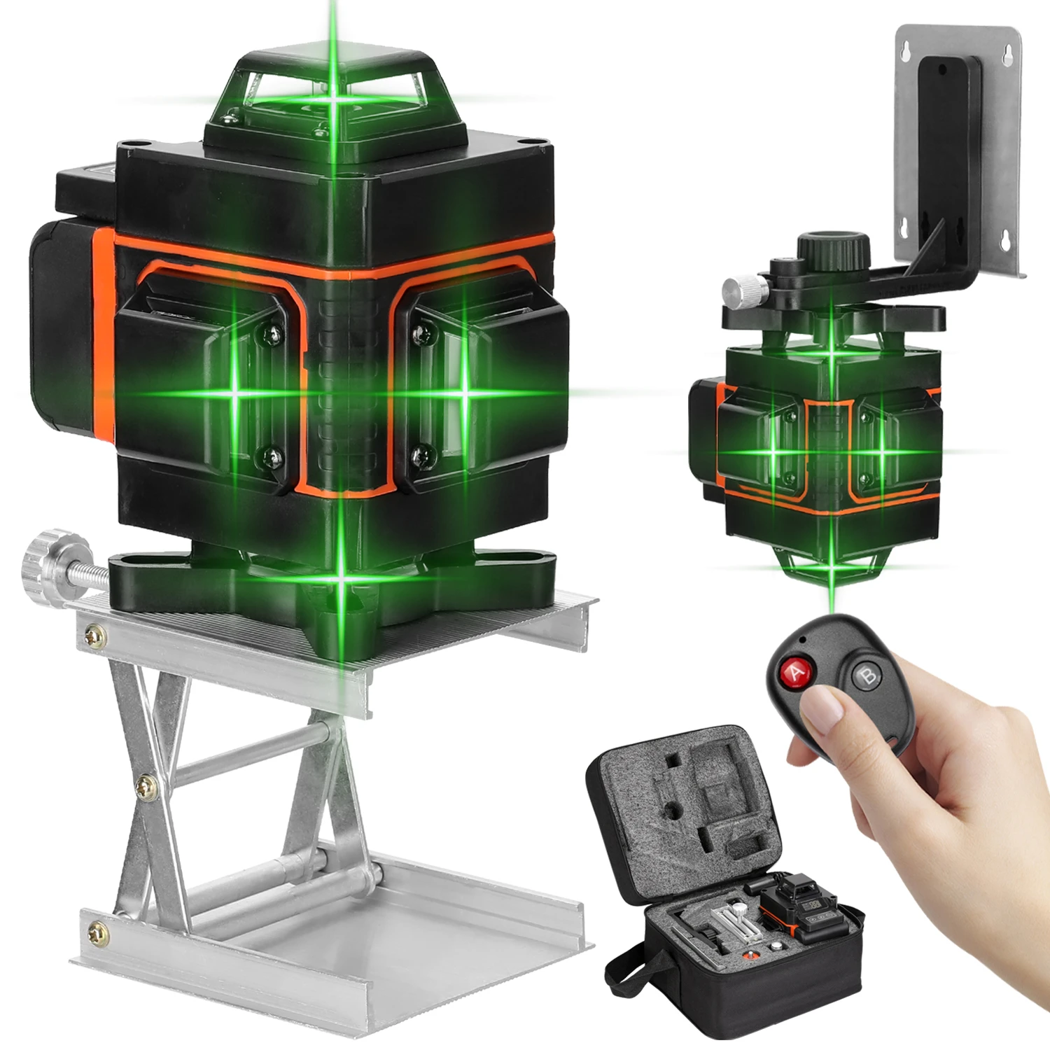 16 Line Laser Level grün Self Leveling 4d 360 ° Rotary Kreuz Messwerkzeug Remote 16 Line Laser Level grün Self Leveling 4d 360 ° Rotary Kreuz Messwerkzeug Remote