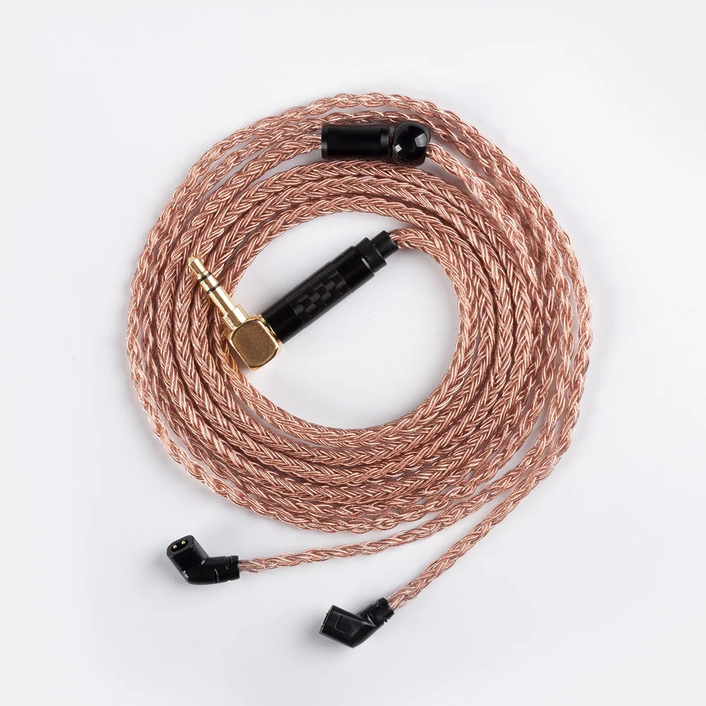 HiFiHear 16 Core коричневый позолоченный Модернизированный кабель 2,5/3,5/4,4 мм балансный кабель с MMCX/2pin разъем для KZ AS10 ZS10 ZST CCA C10 - Цвет: 4.4 QDC