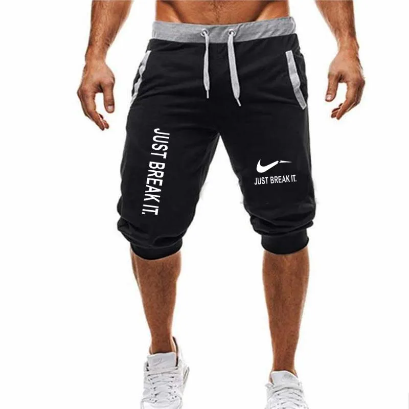 Новые летние Брендовые мужские спортивные тонкие шорты для бега, мужские черные шорты для бодибилдинга, мужские шорты для фитнеса и тренажерного зала - Цвет: 2   black