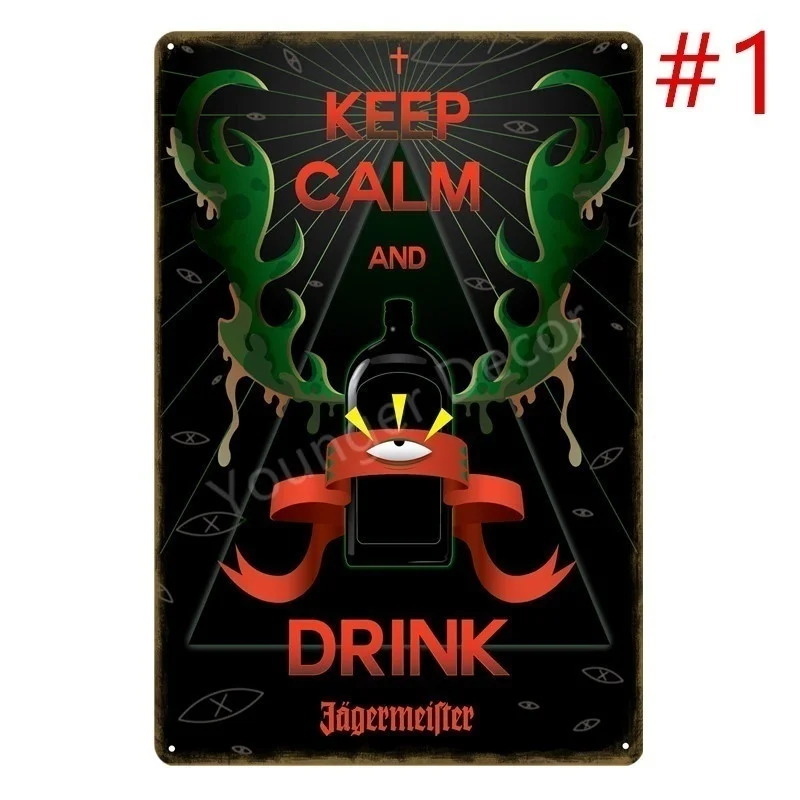 Алкогольный напиток Jagermeister голова оленя плакат для украшения дома бара