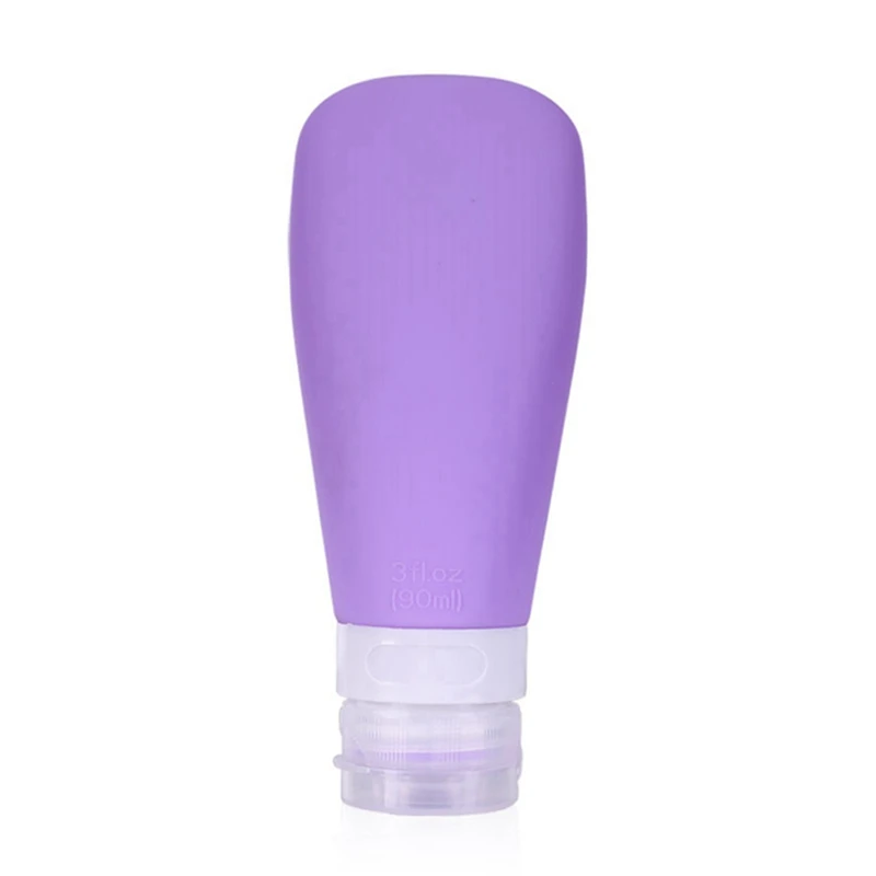 PP2 90ml 1 шт., 60 мл, 90 мл, силиконовая многоразовая бутылка, бутылка для шампуня для путешествий, лосьон, дорожный Упаковочный пресс, бутылки, портативный косметический контейнер - Цвет: PP2 90ml