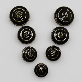 

New 10pc Black Green Metal Sewing Children Clothing Button Coat Sweater Decorative Buckle DIY Wedding Gift Box Decoration