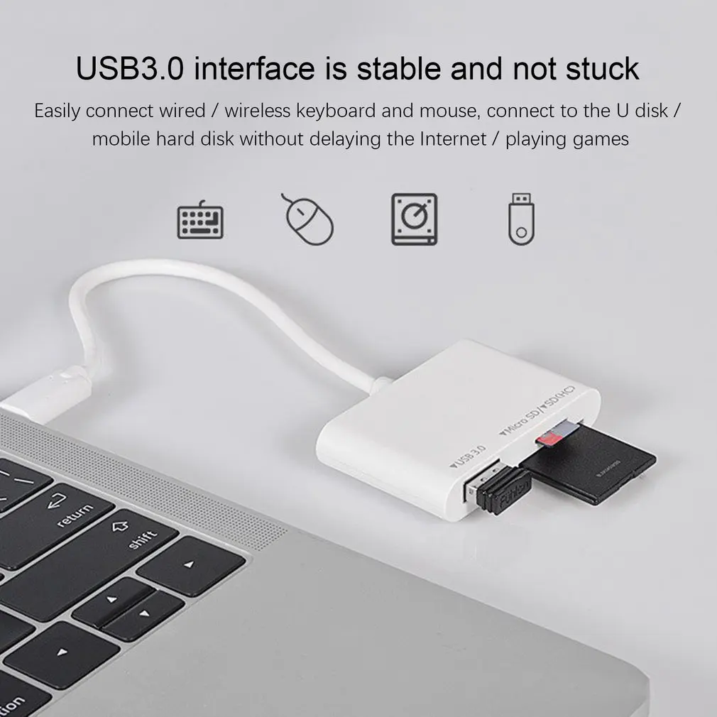 3 в 1 usb type C кард-ридер USB C концентратор адаптер USB-C USB OTG TF SD Micro USB для Macbook Micro USB