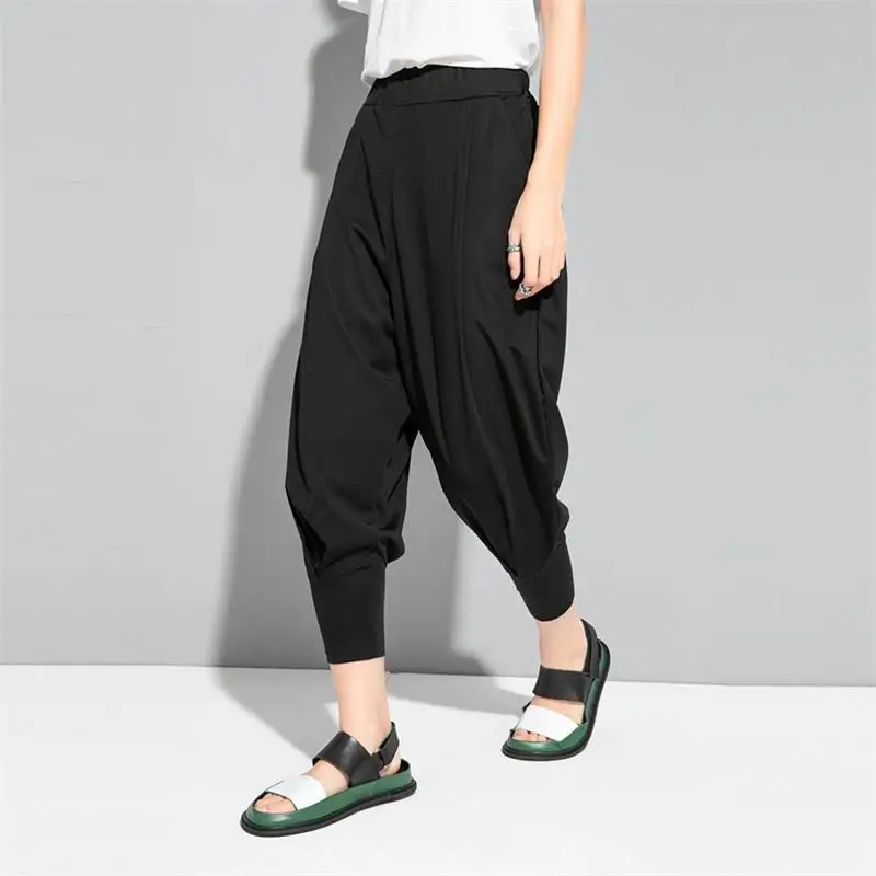 Ladies Harlan Pants Summer New Fashion Trend Simple Personality Dark Casual Large Size Pants