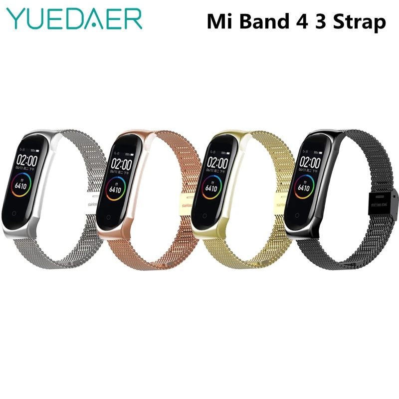 Mi lanese mi Band 4 ремешок для Xiaomi mi Band 4 Безвинтовой mi Band 3 ремешок металлический браслет для mi Band 4/3 браслеты Pulseira