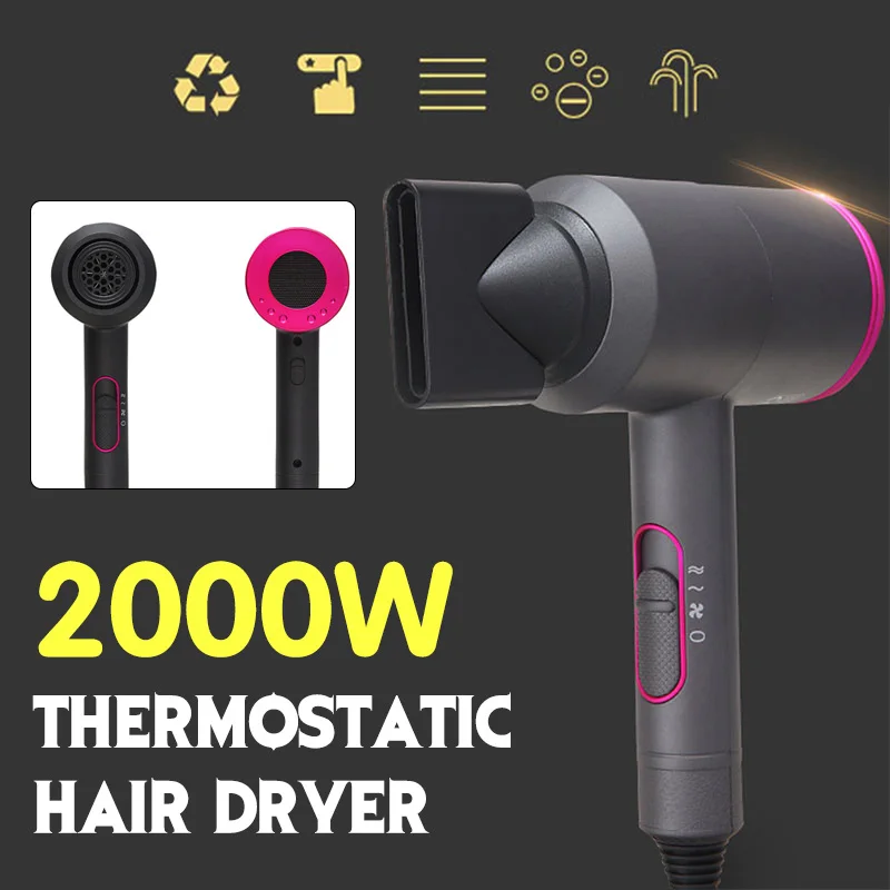 

Hot Cold Wind Dry Hair Blow Drier 2000W 110V Student Small Home Appliances Salon Durable Electric Appliance Dormitory Blower