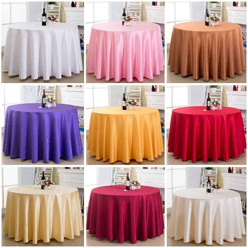 Hotel Round Table Cloths Birthday Party Tablecloth Table White table cover 100% Polyeater Home Banquet Wedding white tablecloth