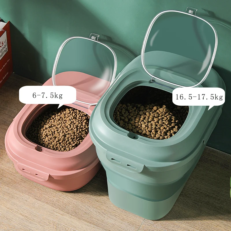 Food Container Dog Storage Containers Pet Cat Airtight Tin Decorative  Stackable Dry Sealable Rabbit