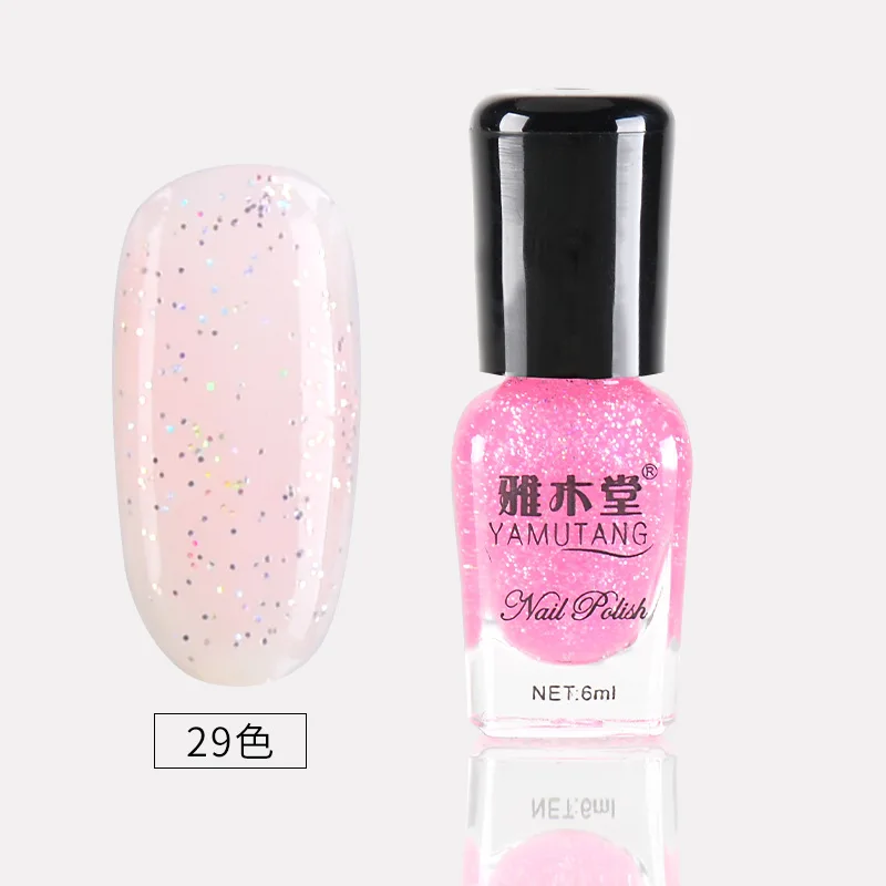 6ml-30colors лак для ногтей на водной основе, не содержит альдегида, Защита окружающей среды, зеркало, разрывающий пилинг, лак для ногтей, набор, bling - Цвет: 29