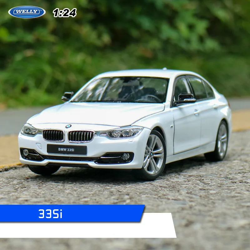 Модель белого автомобиля WELLY 1:24 BMW 335i из сплава имитация коллекция украшений