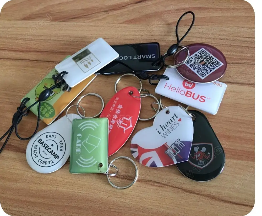 100 шт. NFC epoxy ключевые метки NFC логотип напечатанный 13,56 МГц 1 к S50 rfid брелоки с rfid