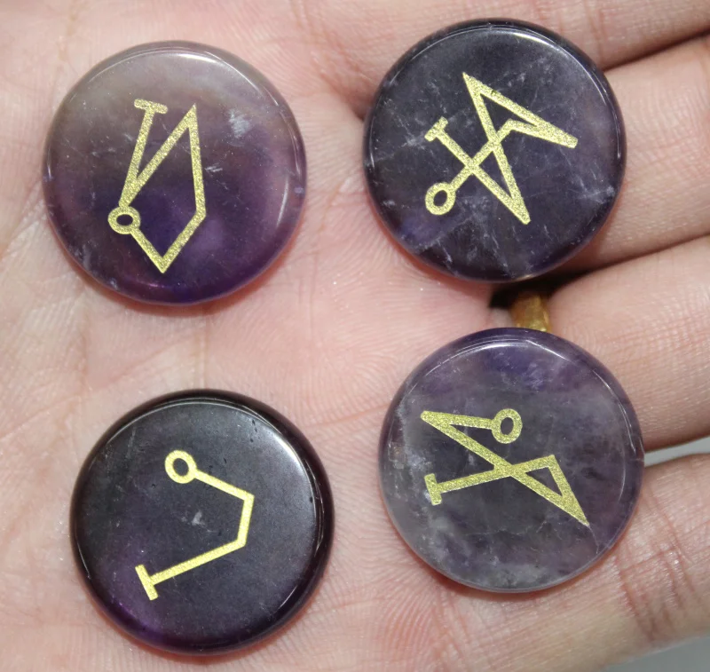 Натуральный кварц символ резьба по камню кристаллы аметиста амулет для чакр