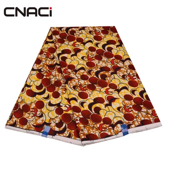 

CNACI Hot Sale Ankara African Wax Prints Fabric 6 Yards/Piece Ankara Fabric African Wax Prints Tissus Africain For Wedding Dress