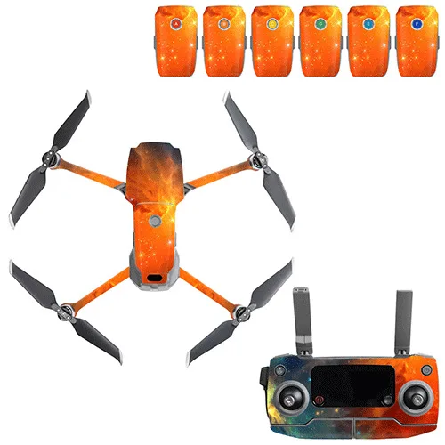 Многоцветный Граффити наклейка Skins Комплект для DJI Mavic 2 Drone Body sticker пустынный камуфляж наклейки аксессуары для кожи Mavic 2 PRO/Zoom - Цвет: Многоцветный