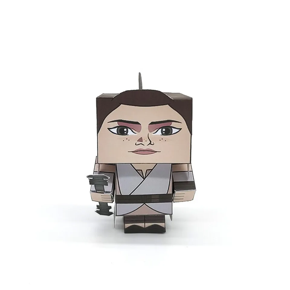 Нет-клей Звездные войны Rey складной резки милый мини 3D бумажная модель бумаги ремесло Фильм рисунок DIY Cubee дети взрослые ремесло игрушки CS-047