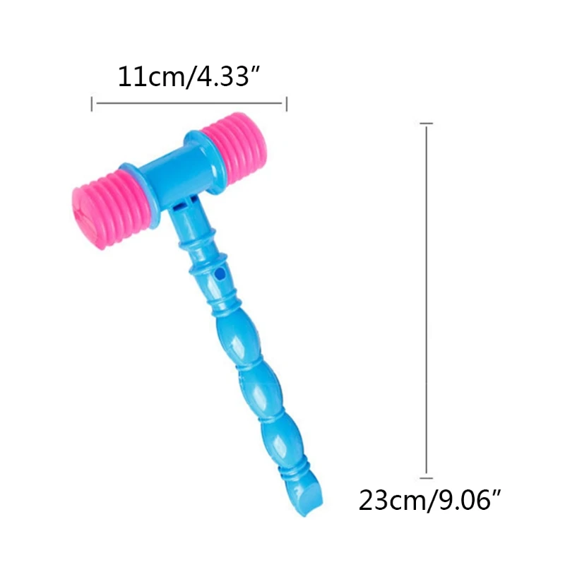 Inflatable Hammer Toys Pack of 3Pieces Whistle Hammer Toy for Infant Crib Carnival Birthday Party Built-in Squeaker Safety Head Random Colors