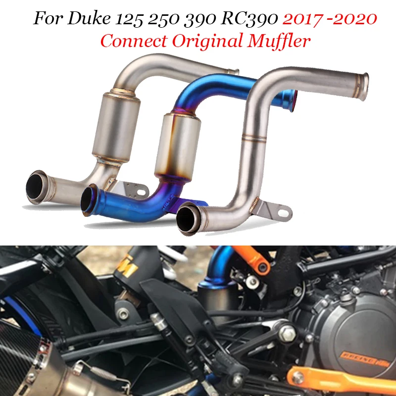 Глушитель выхлопной трубы из нержавеющей стали средней и для KTM RC 125 390 Duke RC125 RC390