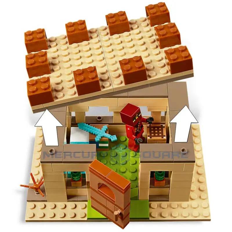 Villager Raid Building Blocks With Kai & Ravager Action Figures Compatible My World Bricks Set Gifts Toys 21160