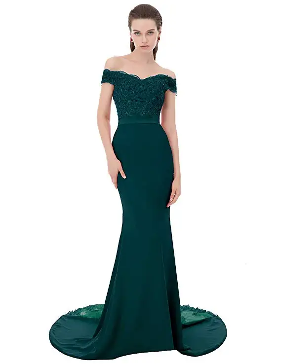 VKBRIDAL Robe De Soiree Красное длинное вечернее платье Русалка Вечерние элегантные Vestido de Festa Longo вечернее платье для выпускного вечера - Цвет: teal