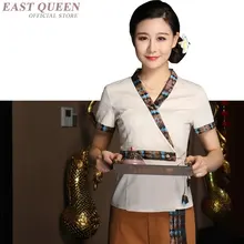 Тайский серебряный Массажная форма косметичка одежда спа-салон красоты униформа медицинская Униформа Для женщин спа Униформа косметолога AS054