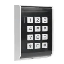 Contrôle d'accès porte système de contrôle d'accès mot de passe carte d'identité clavier rétro-éclairé 13.56MHZ pour Wiegand26 DC12-24V
