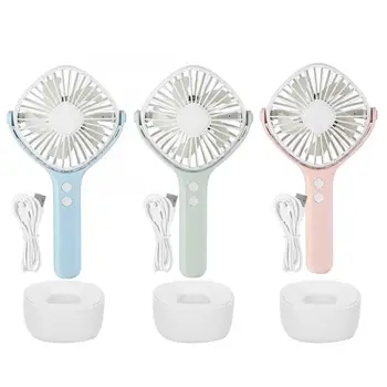 

USB Charging Portable Mini Fan Handheld Rotating Oscillating Table Desktop Fan with Base aire acondicionado portatil