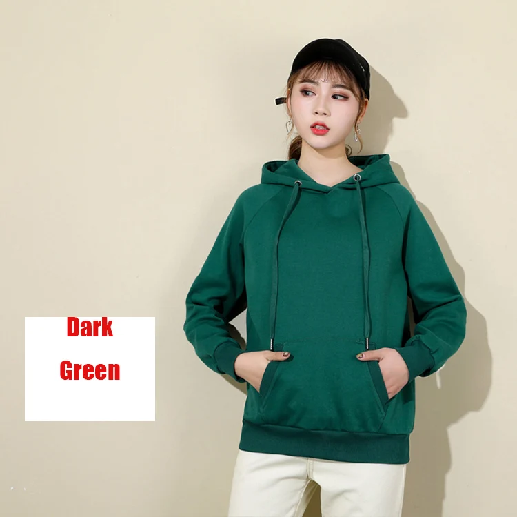 Dark Green Весенние шикарные толстовки, Женская толстовка, Женский бойфренд, свободные фиолетовые толстовки, свитшоты, Женская свободная толстовка с капюшоном - Цвет: Dark Green