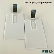 Белая кредитная карта usb палочки на заказ фото печать логотип Компании Название подарок 4-32GB usb 3,0 флэш-накопитель(более 10 шт бесплатный логотип