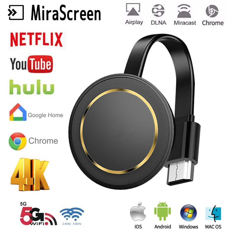 G14 TV Stick Miracast 5G беспроводной экран проектор Wifi Mira HDMI-совместим с Youtube Google Chromecast |