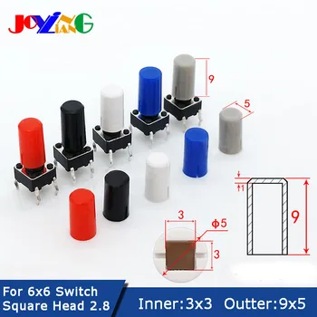 

JOYING LIANG 5*9 Key Cap Round Square Inner Diameter 3x3 Switch Cap Fits 6*6 Head Touch Switch Outer Diameter 5x9