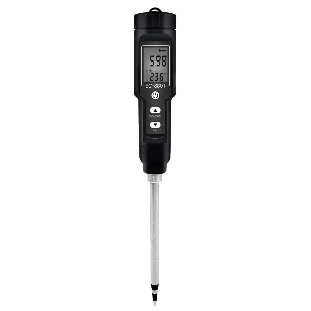 2 In 1 Soil Tester EC Temperature Soil Meter Farm Measurement Backlit Display Removable Electrode Waterproof Test Planting oscilloscope handheld Measurement & Analysis Tools