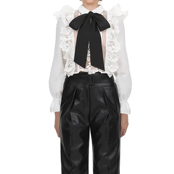 

Self Portrait White Shirts 2020 Woman Short Lace Blouses Tops