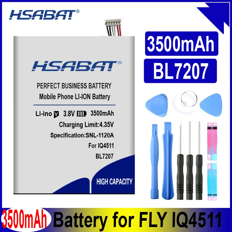 HSABAT 3500 мАч BL7207 литий ионный аккумулятор для Телефона FLY IQ4511 Infinix x506|battery for|battery for