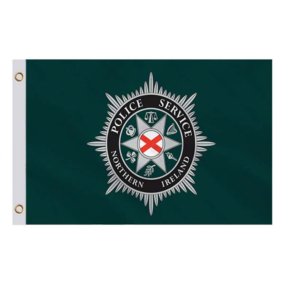 Bandera De Police Service Od североирландия 3x5 футов 90x150 см 100D полиэстер с двумя латунными