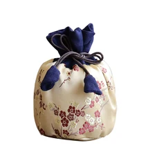 Японская чаша для чая сумка для хранения тканевая вышивка высококачественный чайный держатель для миски дорожные сумки винтажная упаковка кунг-фу чайная посуда аксессуары