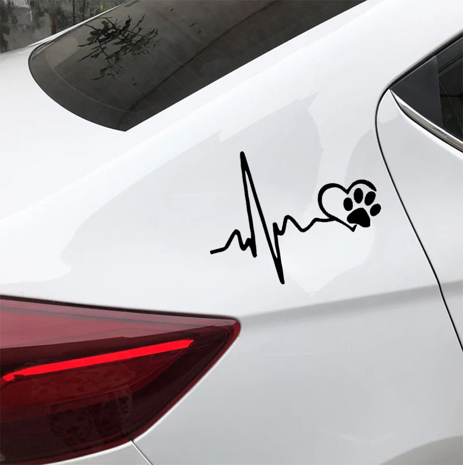 Autocollant Vinyle Pour Essuie-glace Arrière, Motif Patte De Chien/chat - Décoration Voiture Animale