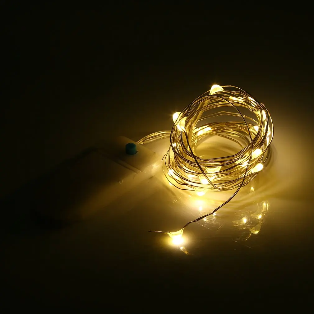 Тёплый белый ICOCO Led2032 кнопочный батарейный светильник, гирлянда, украшение интерьера, праздничная мебель, декоративная Батарейная коробка, светодиодный светильник - Испускаемый цвет: Тёплый белый