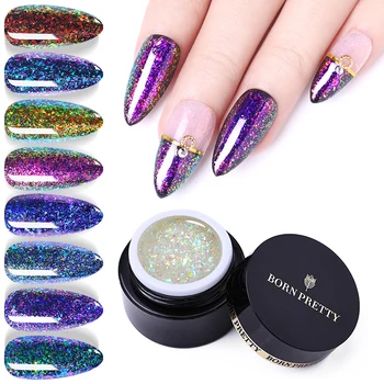 

5ml 1 Box 3D Chameleon Sequins UV Nail Gel Polish varnish Soak Off Gel Polish Varnish Nail Art DIY Designs 8 Colors