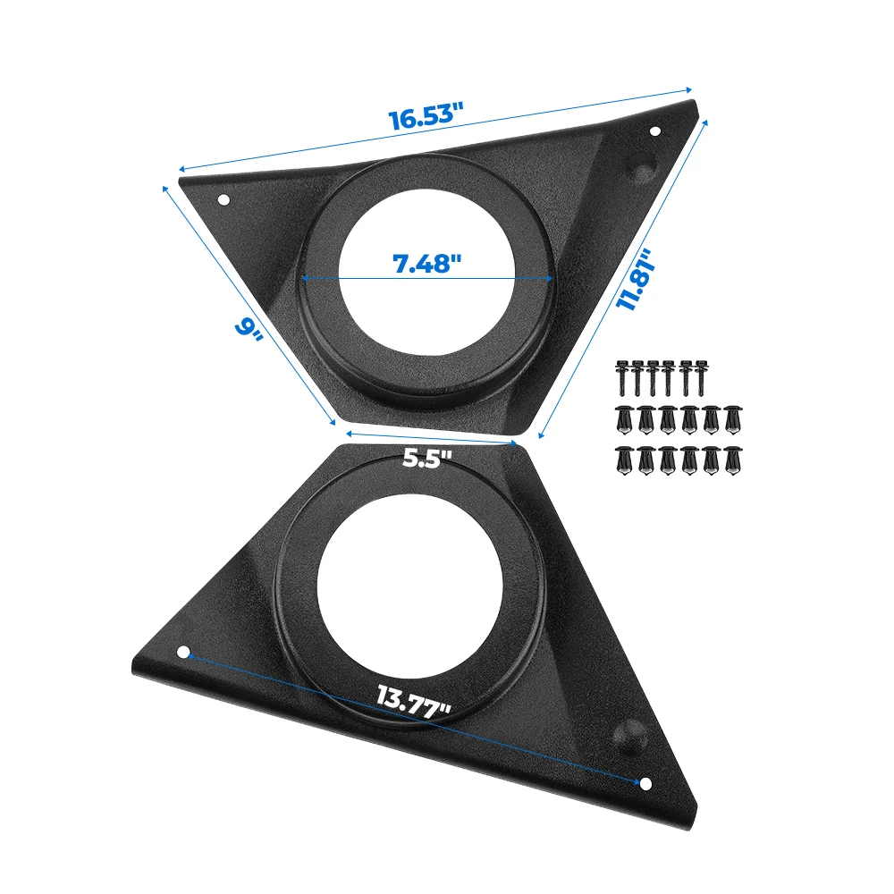 KEMIMOTO UTV Accessories 6.5'' Door Speaker Pods For Polaris RZR 900 900 S 1000 XP 2014-2019