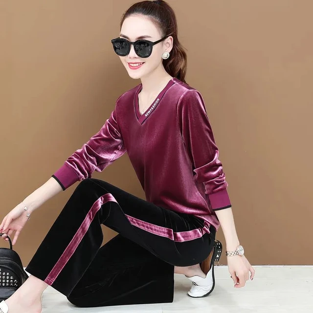 Ensemble deux pièces pour femmes, survêtement imprimé, décontracté, manches  longues, col en V, pantalon de Jogging, mode printemps automne 2023 ensemble  femme 2 pièces ensembles assortis grande taille vetement femme - AliExpress