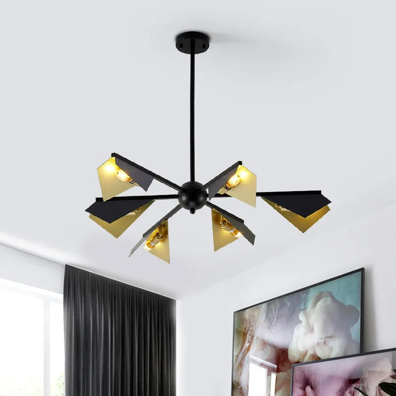 

Nordic Postmodern Led Hanging Light Luxury Living Room Bedroom Study Chandelier Creative Modern Restaurant Iron Supended Fixture