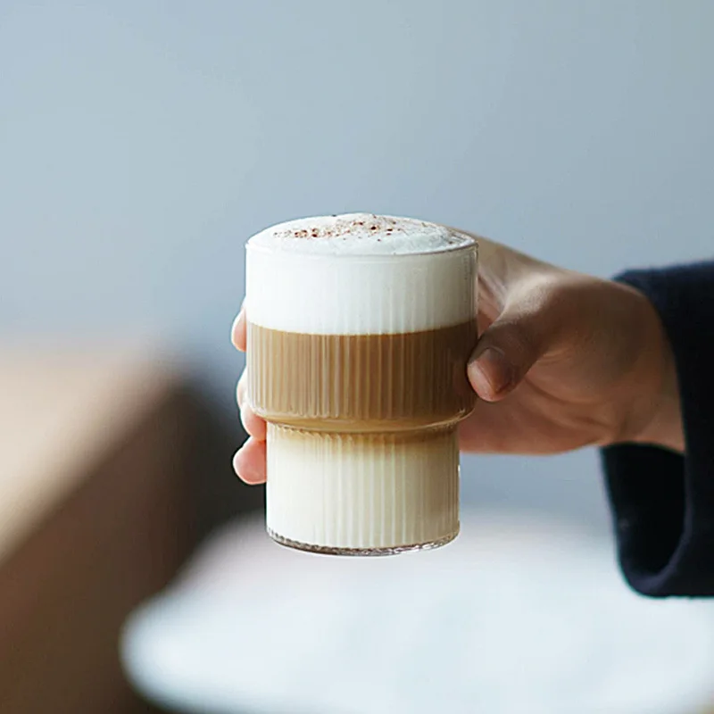 

Nordic Ins Coffee Cup Glass Cold Water Cup Milkshake Glass Ice American Latte Glass Soda Cup Drinking Shot Glass