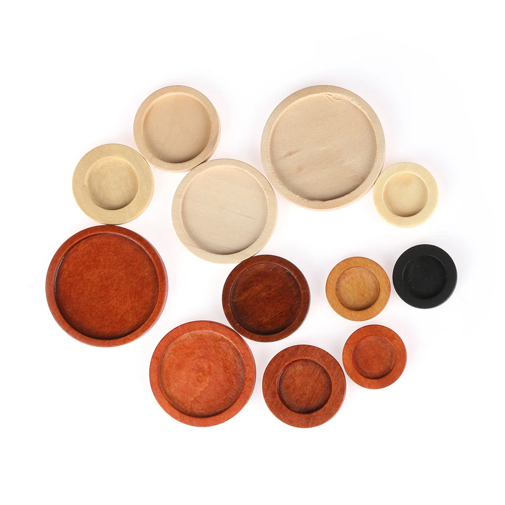 10 шт. полые рамки деревянные круглые ожерелья Нижний Кронштейн основа уход рамка